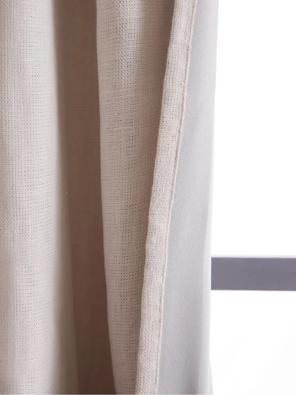 NWT QUINCE Set 2 48x108 Heavyweight European Linen Blackout Curtains Sand 9196